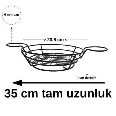 ÇETMAN METAL SOSLUKLU HAMBURGER VE PATATES KIZARTMASI SUNUM SEPETİ - 4