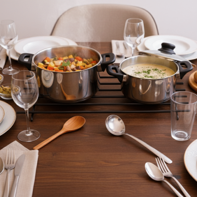  ÇOK AMAÇLI ISIYA DAYANIKLI METAL TENCERE, TAVA, FIRIN TEPSİSİ VE ÇAYDANLIK ALTLIĞI (NİHALE) - 3