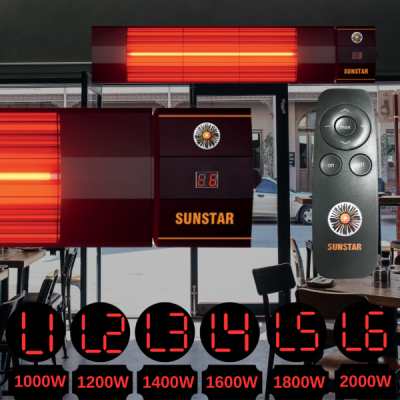 SUNSTAR DIŞ MEKAN HALOJEN SOBA İNFRARED ISITICI KUMANDALI 2000W - 4