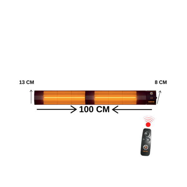 SUNSTAR HALOJEN ELEKTİRİKLİ SOBA İNFRARED ISITICI KUMANDALI 3600W - 2