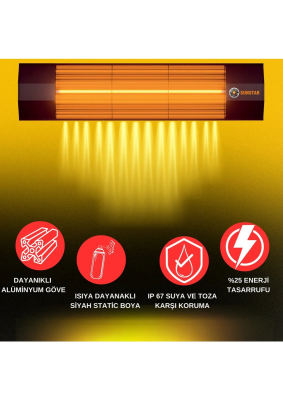 SUNSTAR HALOJEN SOBA İNFRARED ISITICI 1800W - 3