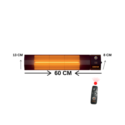 SUNSTAR HALOJEN SOBA İNFRARED ISITICI KUMANDALI 1800W - 2