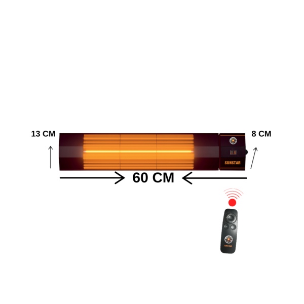 SUNSTAR HALOJEN SOBA İNFRARED ISITICI KUMANDALI 1800W - 2